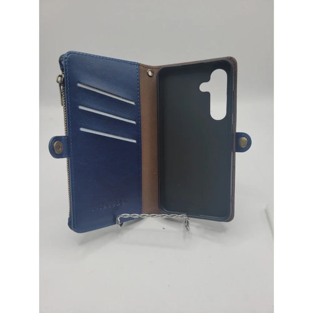 ZZXX Leather‎ Wallet Phone Case for Galaxy S23 Blue